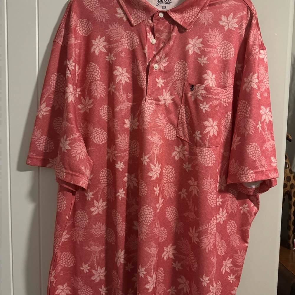Club Room Coral Floral Button Down Shirt